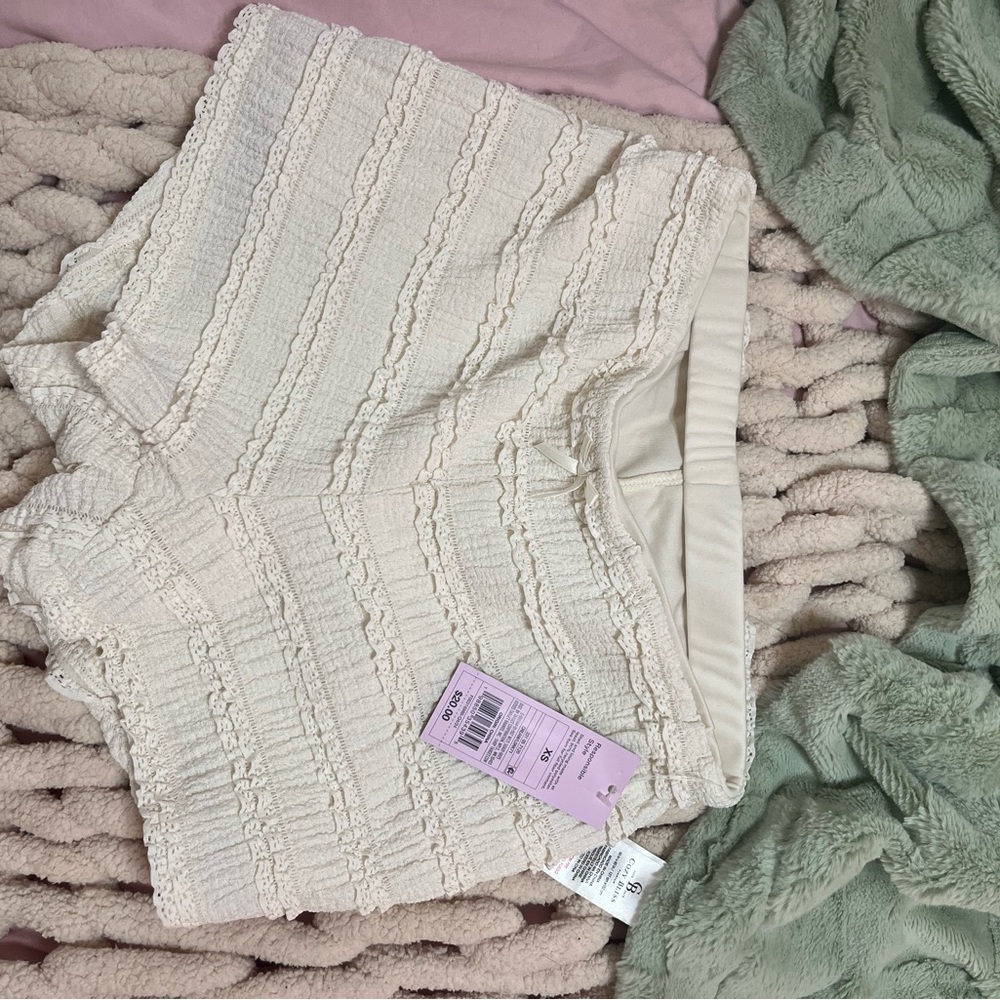Wild Fable Cream Ribbed Knit Shorts